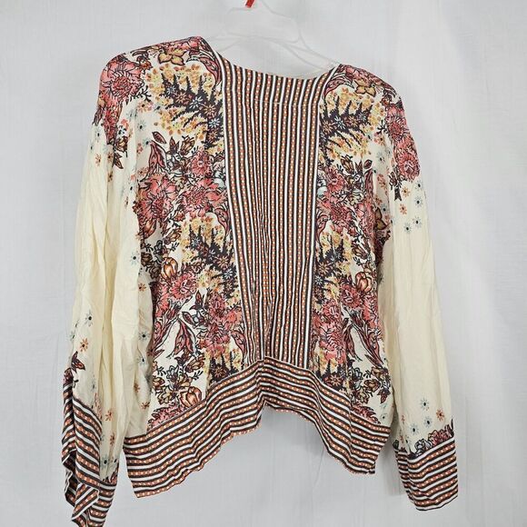 Free People Mix and Match Blouse Tea Combo Crop Top Wide Long Sleeve Women's XS - Picture 6 of 6